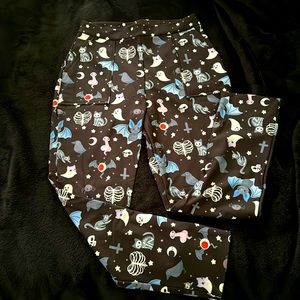 Blackmilk Halloween spooky print cuffed pants M